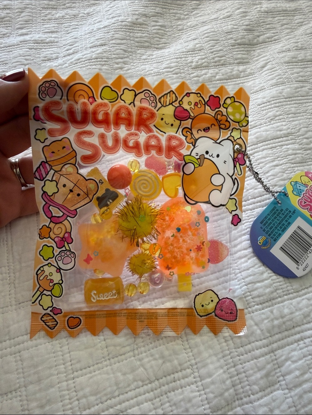 Sugar Sugar Orange Cute Candy Squishy Keychain - Sugar Swaps by Orb